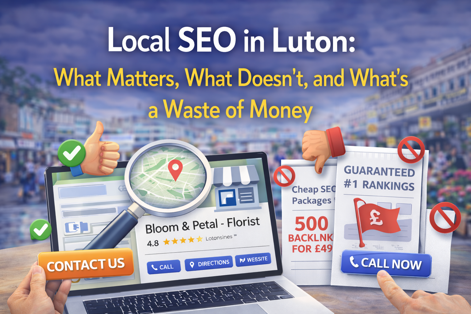 “Local SEO in Luton: What Matters, What Doesn’t, and What’s a Waste of Money”